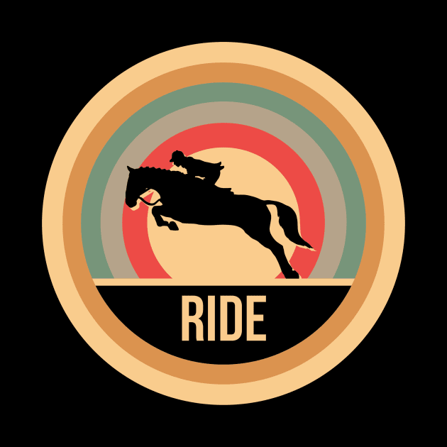 Retro Vintage Riding Gift For Riders by OceanRadar