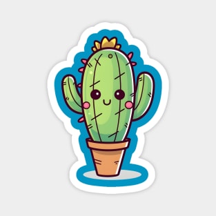 Kawaii smiling cactus Magnet