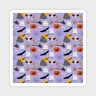 Halloween chihuahuas - lilac Magnet