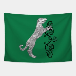 Rampant Celtic Knotwork Irish Wolfhound Tapestry