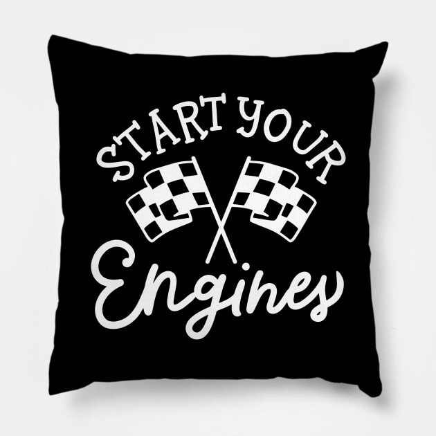 Start Your Engines Pillow by maxcode