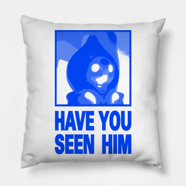 Animal Chin - Flatwoods Monster Blue Pillow by AWSchmit