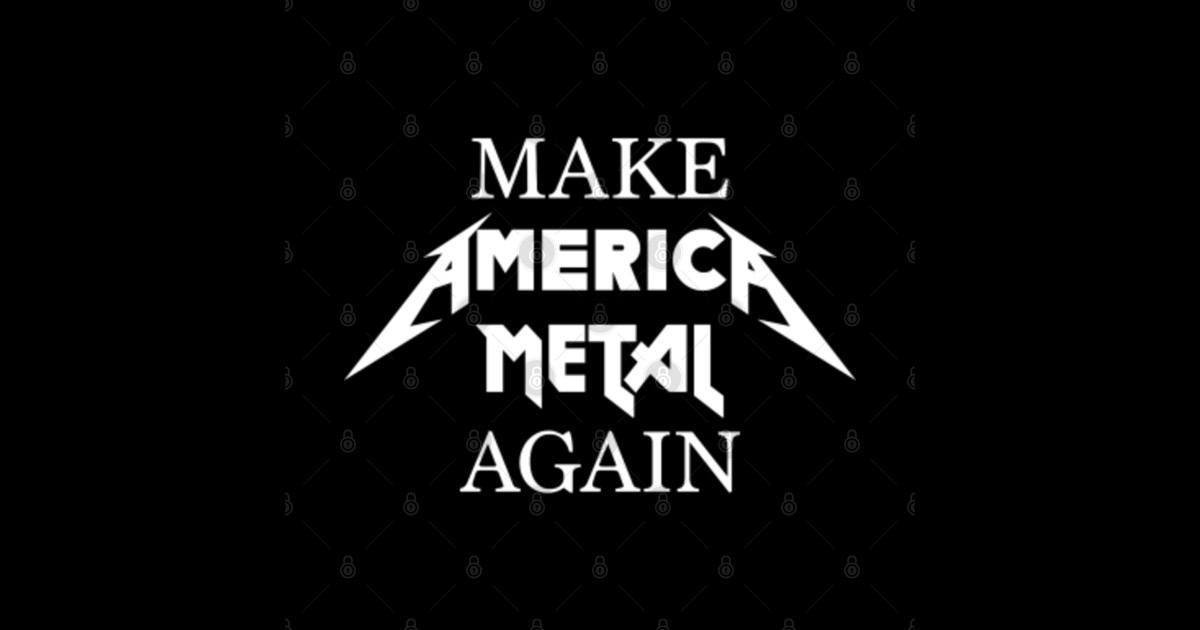 Make America Metal Again Old School Metal Maga Parody Sticker