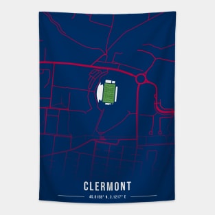 Stade Gabriel-Montpied Map Design Tapestry