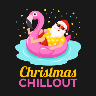 Christmas chillout Flamingo design graphic T-Shirt