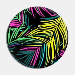 Colorful Abstract Palm Leaf Pattern Pin