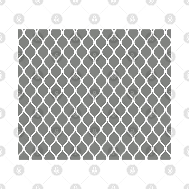 Grey Ogee Geometric Pattern by MilotheCorgi