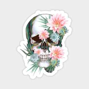 Sugar skull with succulents plants Magnet