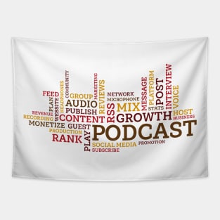 Podcast Word Cloud Tapestry