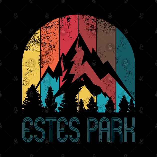 Retro City of Estes Park T Shirt for Men Women and Kids by HopeandHobby