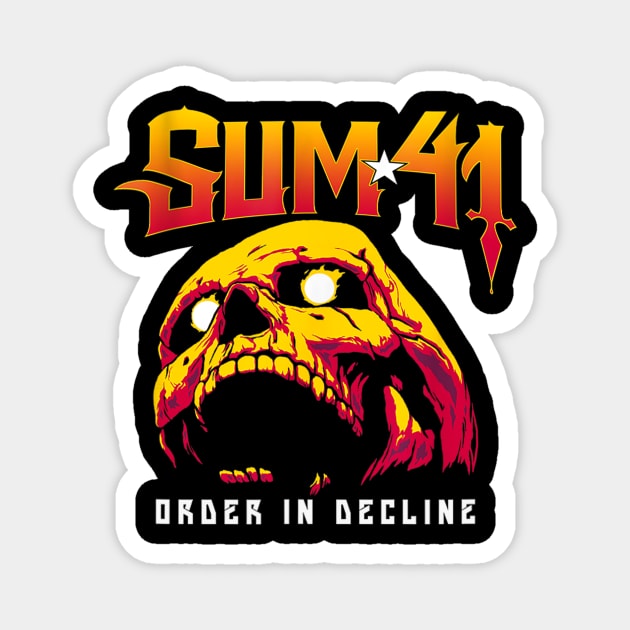 Sum 41 Order In Decline Skull Magnet by dalioperm