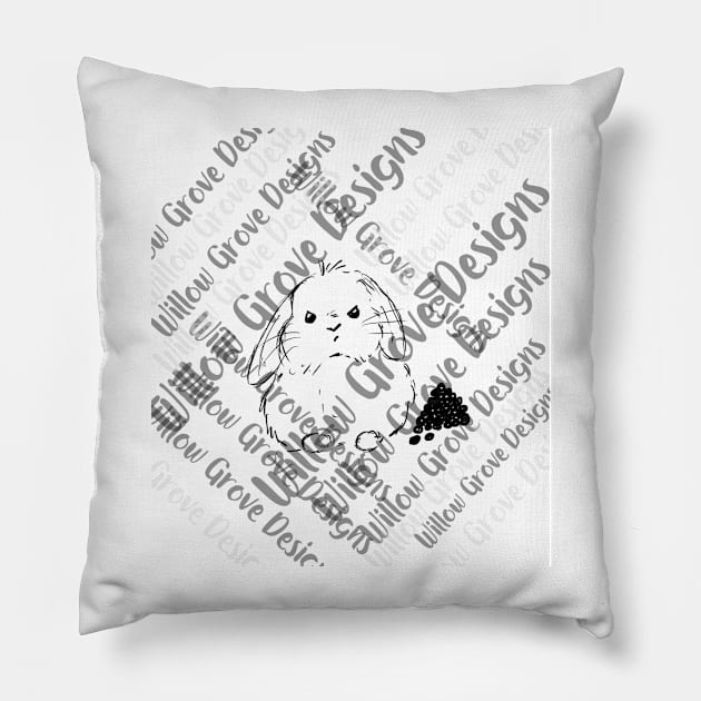 Art theft is poop watermark version Pillow by WillowGrove