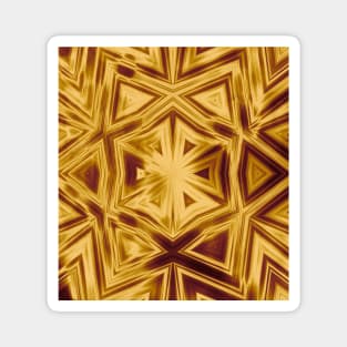 Bold copper striped kaleidoscope Magnet