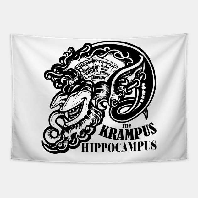 The Krampus Brain - Krampus Hippocampus Tapestry by Nat Ewert Art