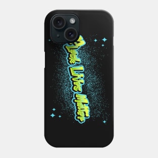 Black Lives Matter Green and blue street art Phone Case