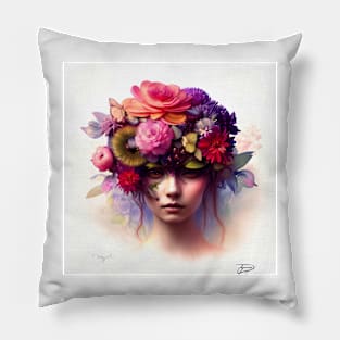 Demon flowers girl Pillow