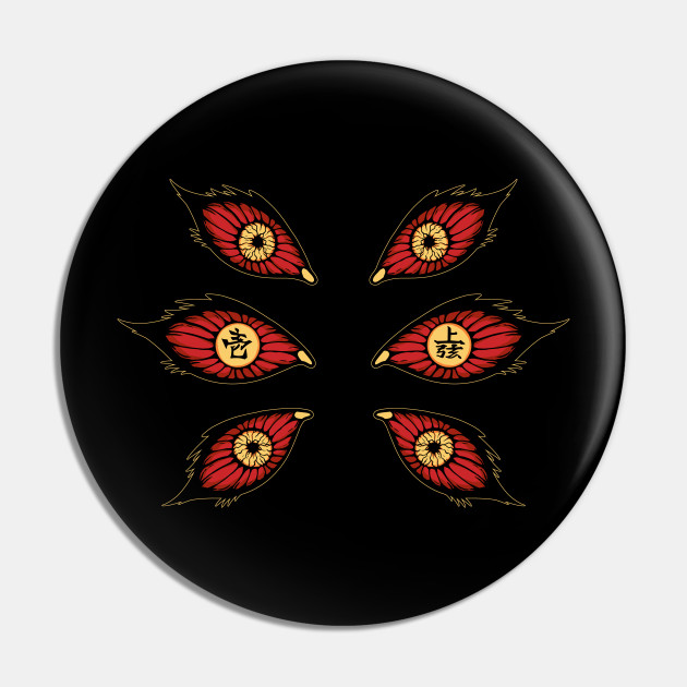 UPPER MOON DEMON KOKUSHIBO EYE Kokushibo Pin TeePublic