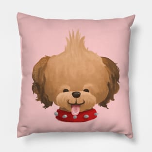 Poodle with Mowhawk Hairstyle Pillow