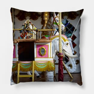 Elephant carousel / Swiss Artwork Photography Pillow