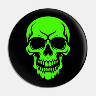 Neon Green Skull Pin