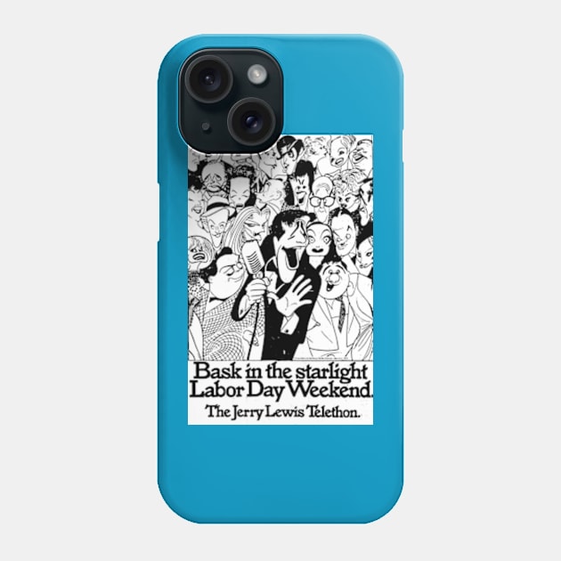 Jerry Lewis 1975 March of Dimes Labor Day Telethon Phone Case by Desert Owl Designs