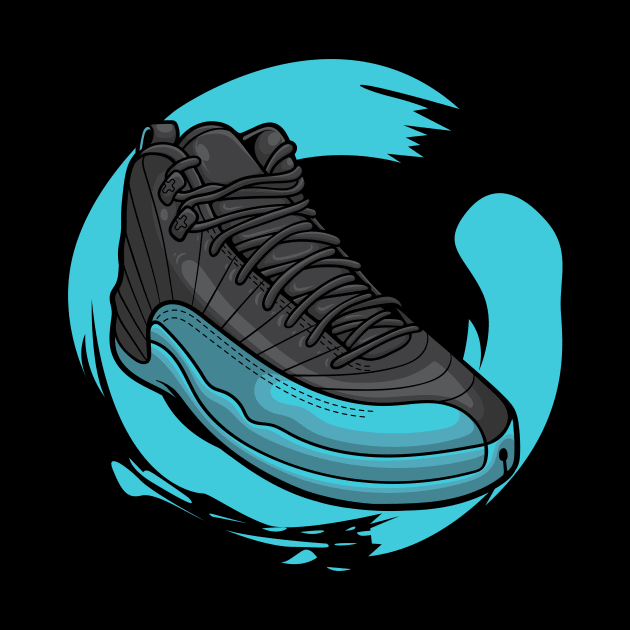 AJ 12 Retro Gamma Blue Sneaker by milatees