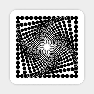 Opart pattern- black and white Magnet