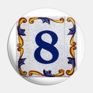 Number 8 Pin