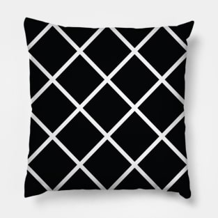 Black and White Checkered Seamless Pattern 007#001 Pillow