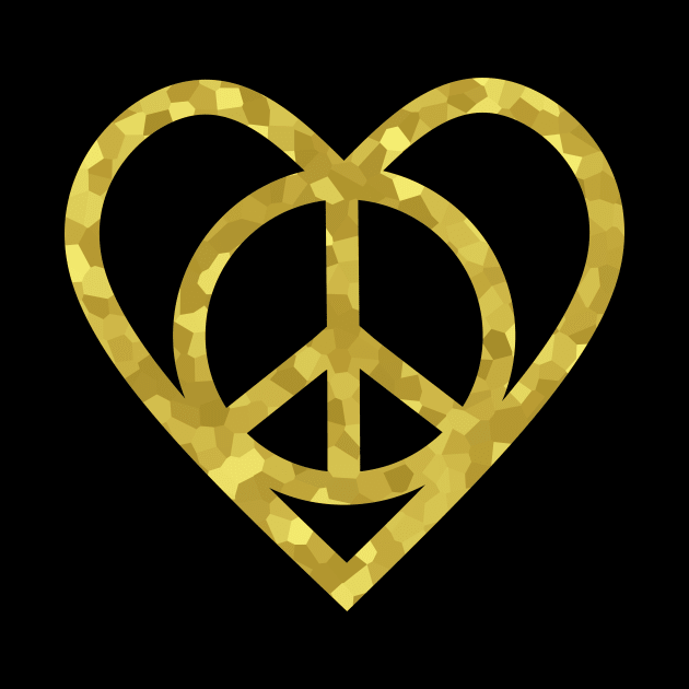 GOLD Love And Peace Activist by SartorisArt1