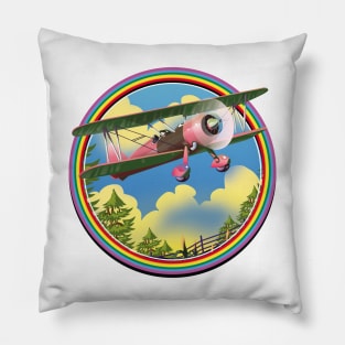 Rainbow Plane Pillow