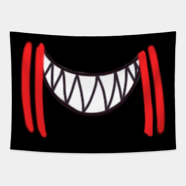 Red Stripe Shark Mouth Tapestry by Studio 20Bones