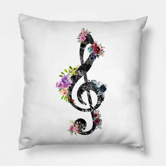 Treble Clef Pillow by erzebeth