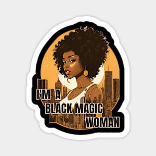 Black Magic Woman Golden Magnet