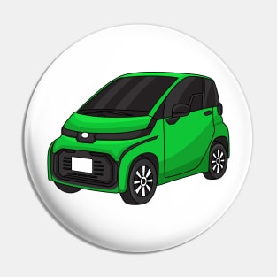 Cute green micro sized car Pin