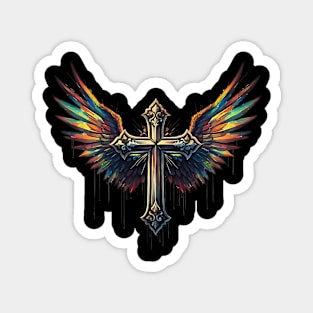 Cross and Wings Magnet