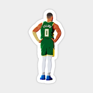 Damian Lillard - Milwaukee Bucks Basketball Magnet