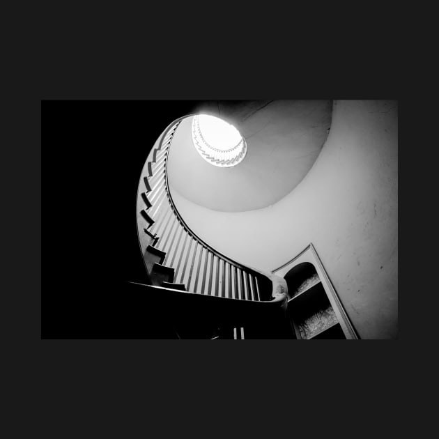 Black And White Spiral Staircase by tommysphotos