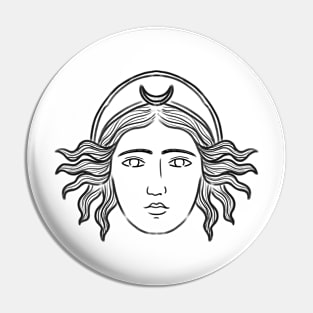 Goddess Face Pin