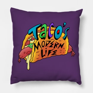 Taco's Modern Life (LINES) Pillow