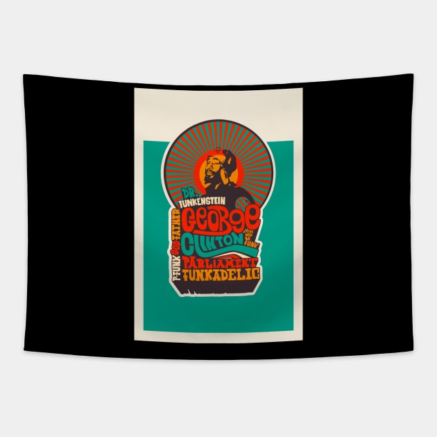 psychedelic George Clinton funk style Tapestry by Boogosh