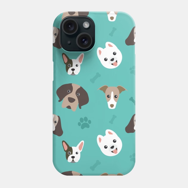 Cartoon Lovely Dog Art Pattern Phone Case by MariaStore