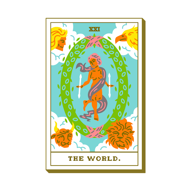 XXI - The World - Tarot Card by Joe Gottli