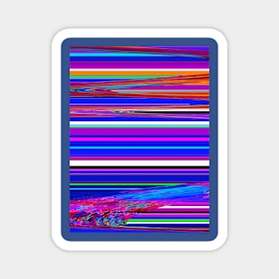 Linear Blue Abstract Magnet