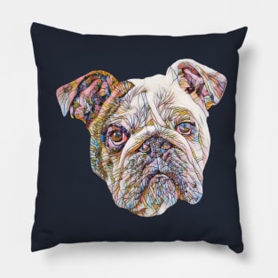 British Bulldog Color Splash Pillow