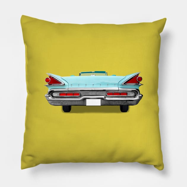 1959 Mercury Park lane convertible tail fins. Pillow by tedsox