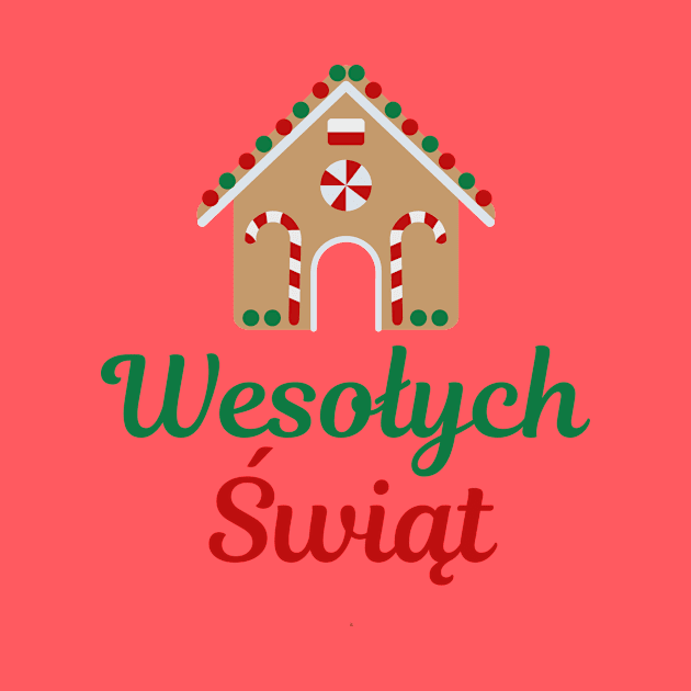 Polish Language Gift Wesołych Świąt Gingerbread House by InnerMagic