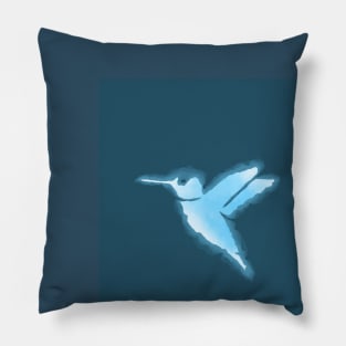 Hummingbird digital art Pillow