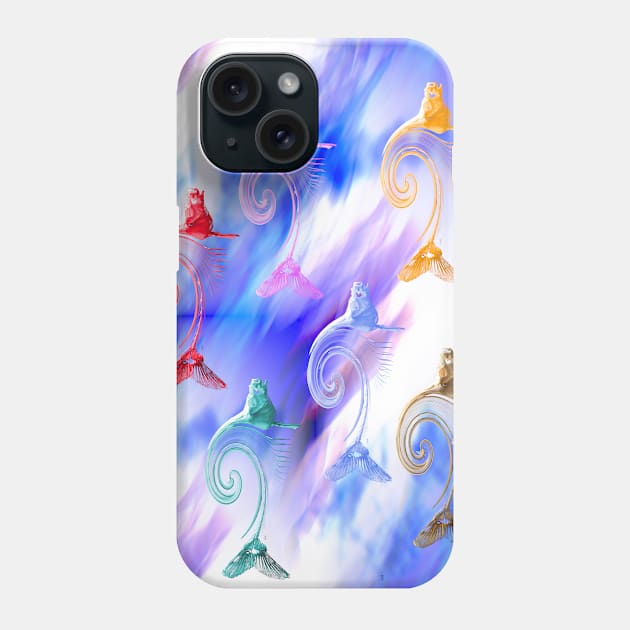 Curved Fishes In Blue Phone Case by RaphaelWolf