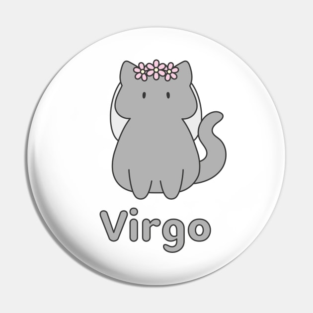 Virgo Cat Zodiac Sign with Text Pin by artdorable